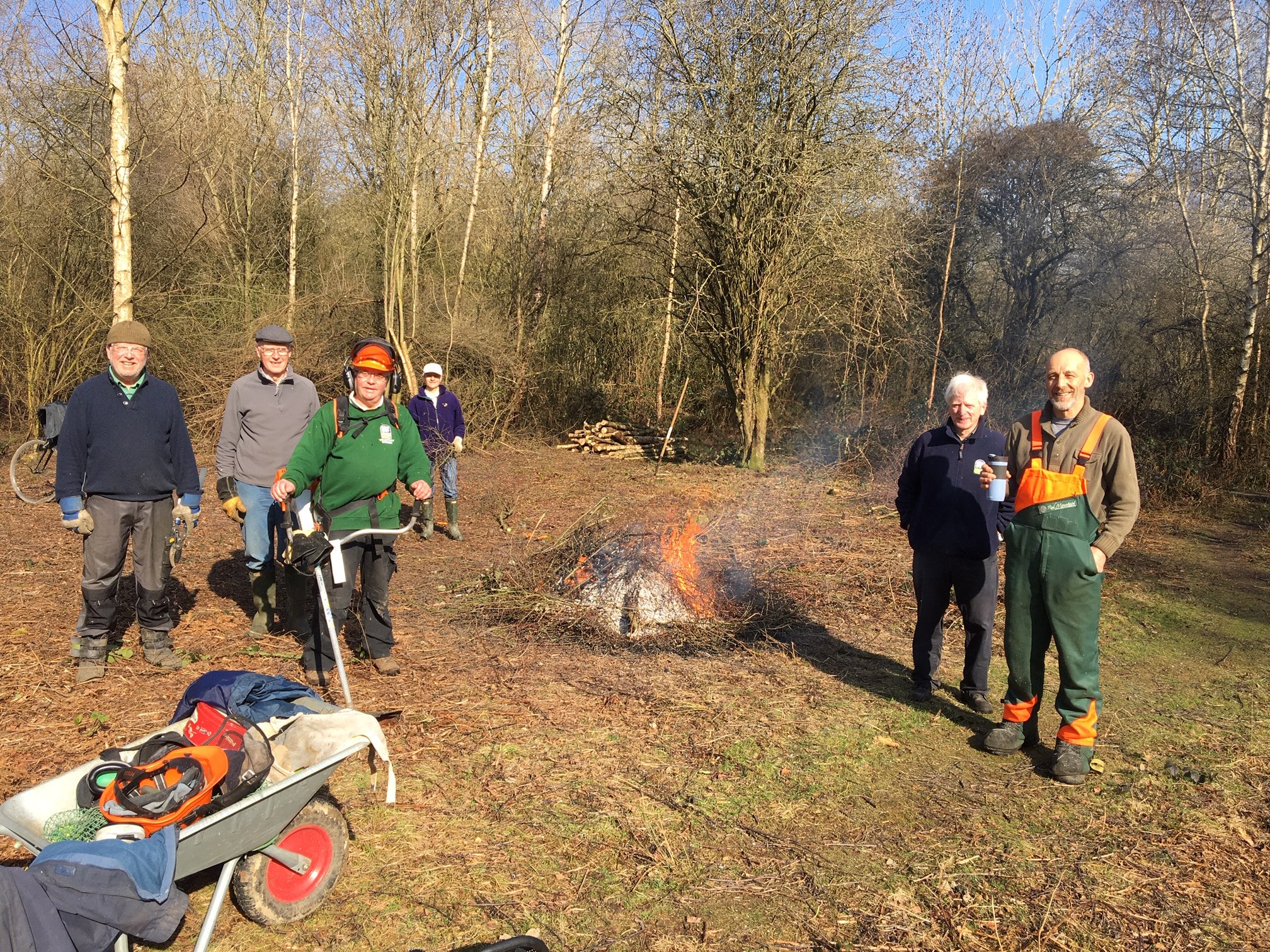 Volunteers at North Leigh Common