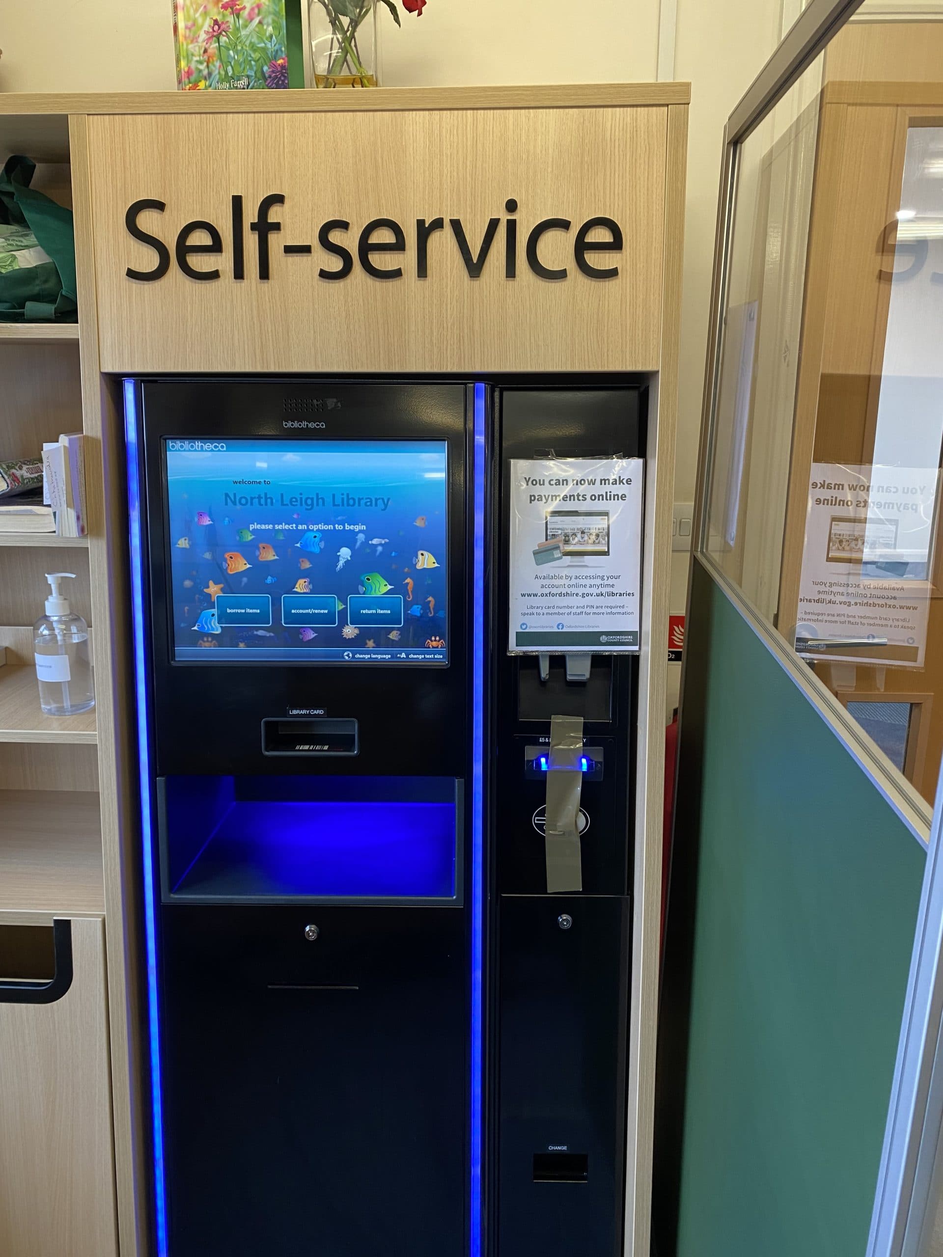 North Leigh Library self-service