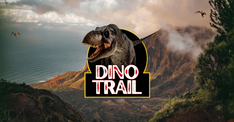 West Oxfordshire District Council dinosaur trail poster