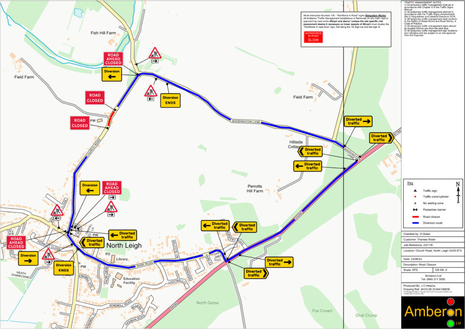 Church Road diversion route 24th of August 2023