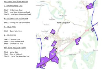 Map of the sites put forward for the West Oxfordshire Local Plan 2041