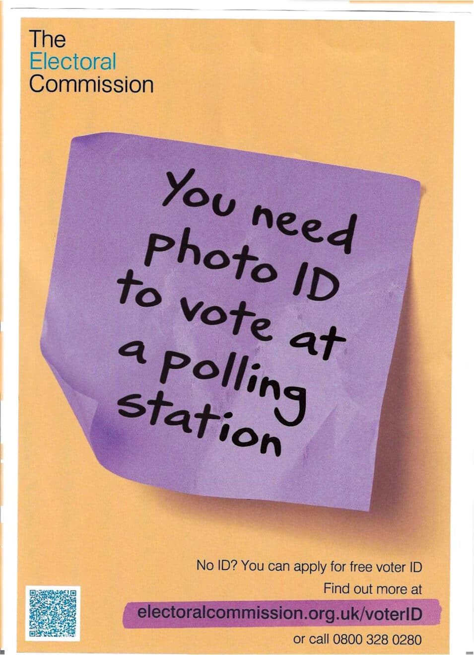 Voter ID poster
