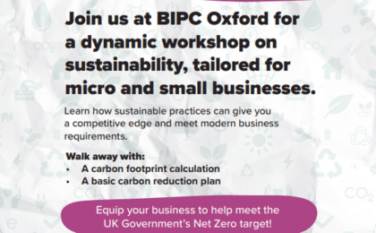 OCC Presents: Introduction to Sustainability for Local Businesses 30th April 17:30 Westgate library