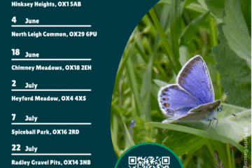 Noticing Nature events poster with a QR code to find more information