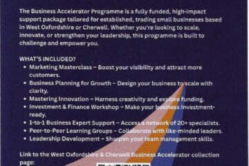 West Oxfordshire and Cherwell Business Accelerator Programme poster