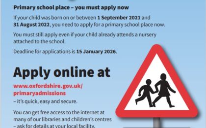 Primary school admissions poster