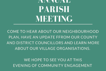 Annual Parish Meeting Flyer 22nd April 7pm Memorial Hall
