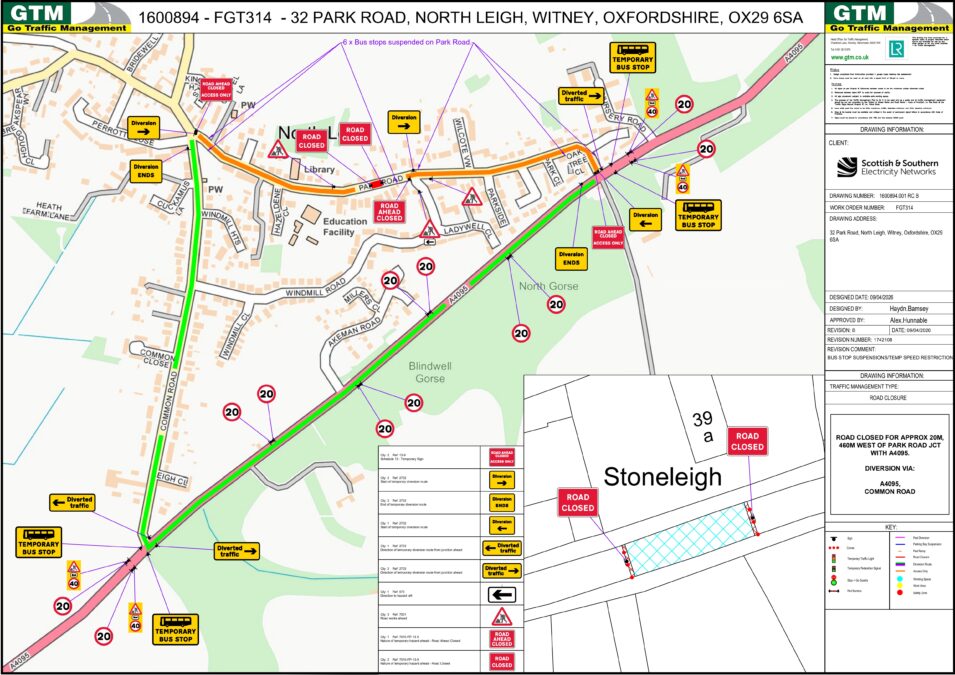 Park Road road works July 2026