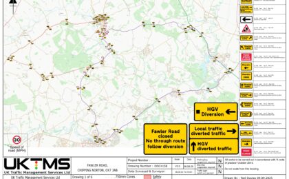 Charlbury FAwler road works August 2026